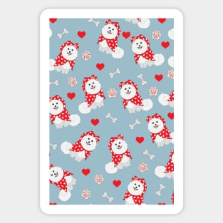 Samoyed seamless pattern Christmas gift for dog lovers phone cover Sticker